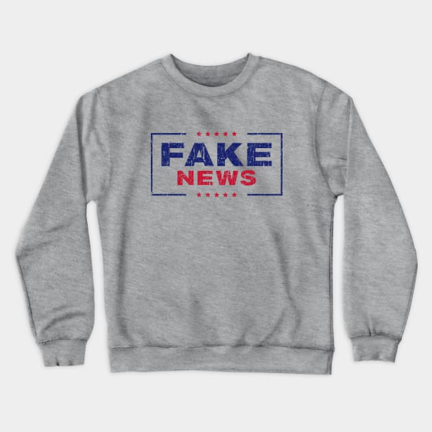 Fake News Crewneck Sweatshirt by JWDesigns